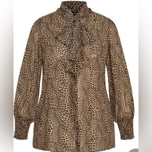 City Chic Luxe Leopard Top size 18